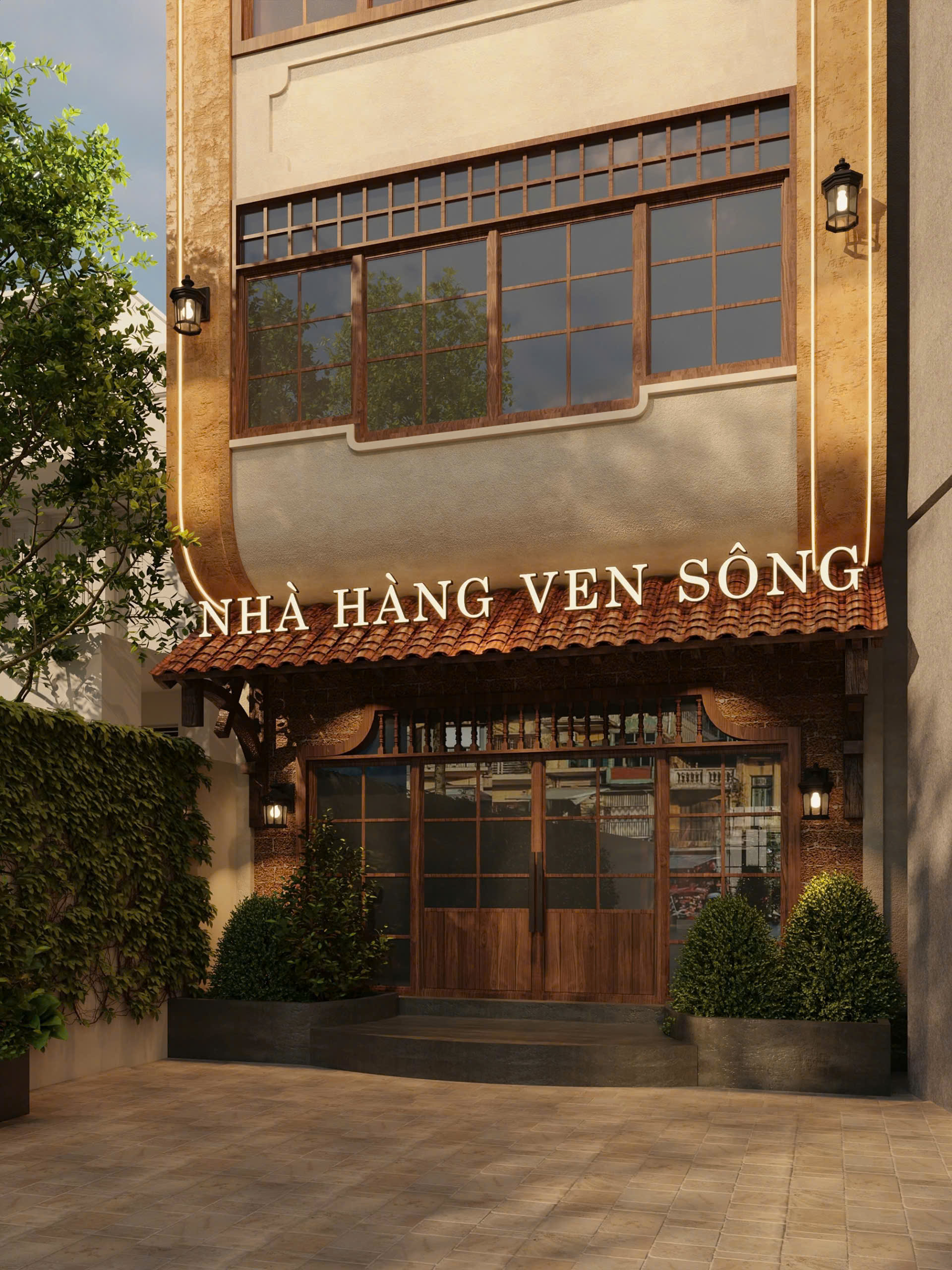 Lối vào nhà hàng